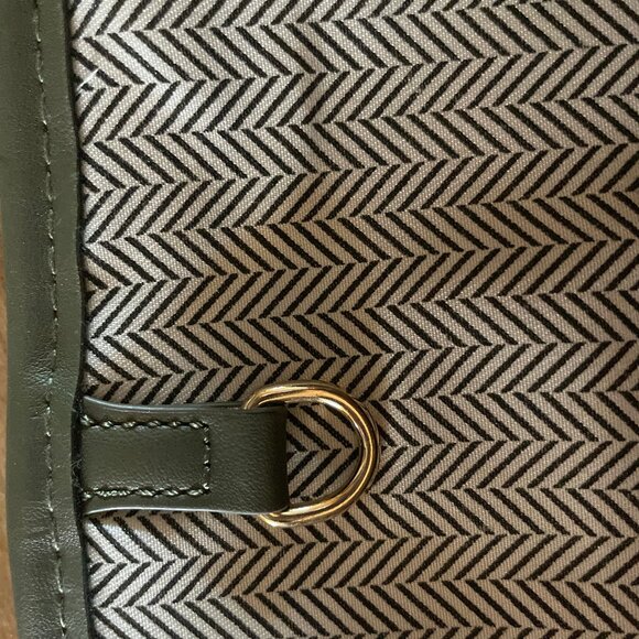 Threaded Pear Tote or Handbag  Carry On Olive Green New Without Tags Length:11" - Picture 12 of 13